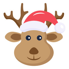 Check this flat icon of santa cap 