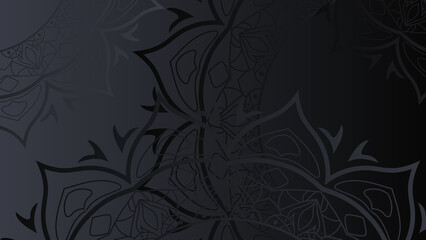 Simple black ornamental mandala texture background