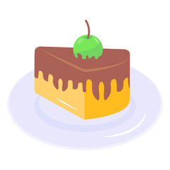 Grab a flat icon of cake 