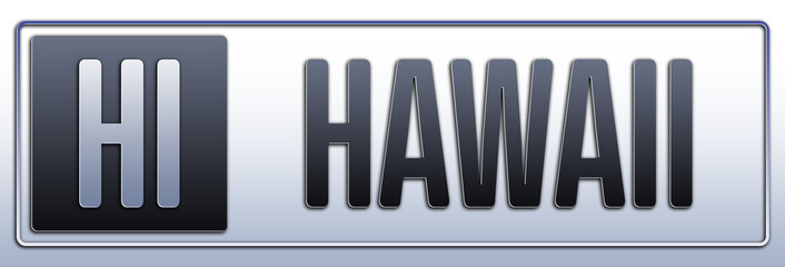 US State Abbreviation - Hawaii