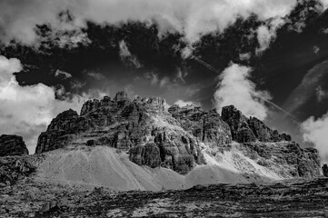 Dolomiti black and white