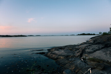 Sunset out in Västerviks Archipelago Sweden