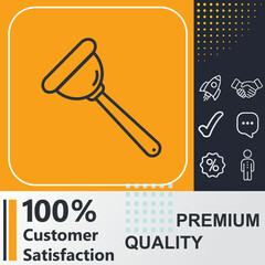 Plunger icon. Social media sign. Vector illustration