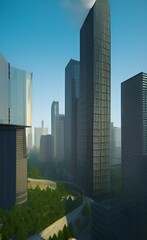 Office skyscrapers
