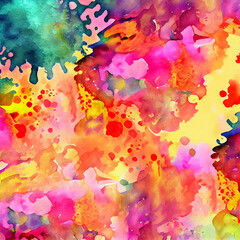 Watercolor Art, abstract background, splash colorful