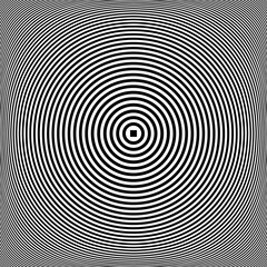 Concentric Rings Pattern. 3D Illusion Effect. Circle Lines Textured Background.
