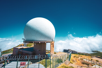 Observatory on the top of Pico do Arieiro in the afternoon.