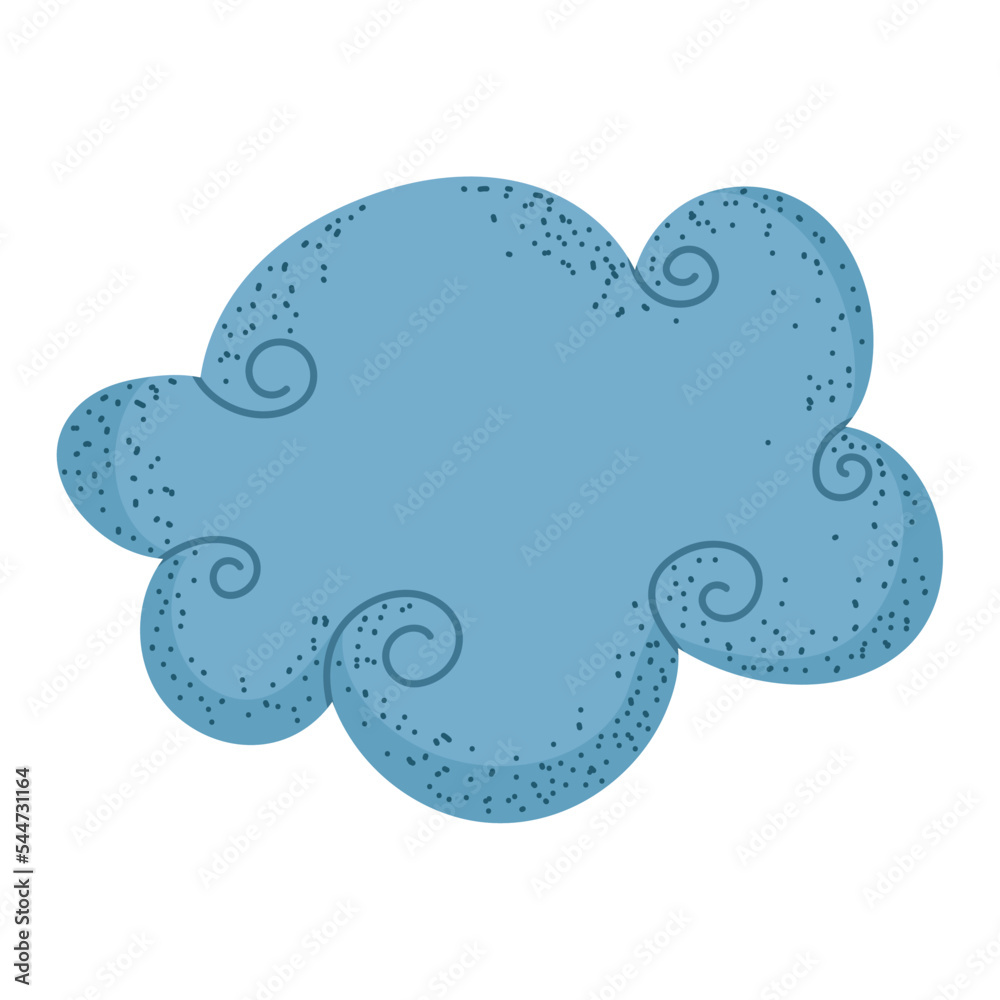 Sticker cloud cartoon icon