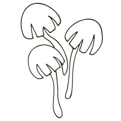 Autumn. Monochrome illustration in hand drawn style