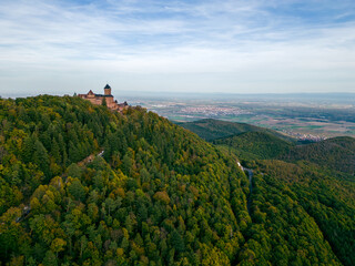 Chateau du Haut-Koenigsbourg castle in Alsace, France - 544731739