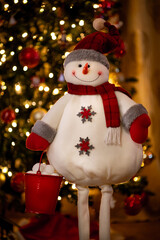 snowman on christmas tree