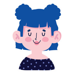 cartoon girl portrait
