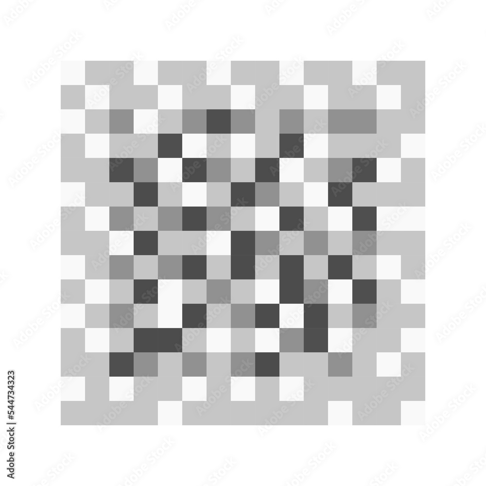 Wall mural censor blured effect checkered texture. gray pixel mosaic square pattern hiding text, image or anoth