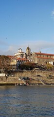 The Church of Saint Francis in Porto, view from river Douro, travel in Portugal