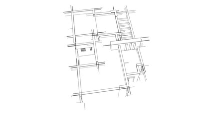 building isolated on white