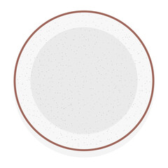 Vector illustration of a plate with a fashionable pattern of quail eggs.