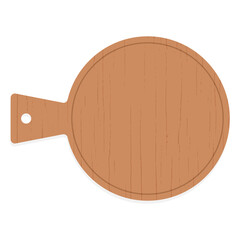 Wooden cutting board with realistic wood texture. Vector illustration.