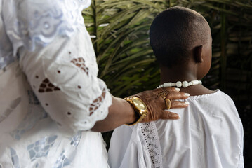 Candomble members are seen during a religious demonstration