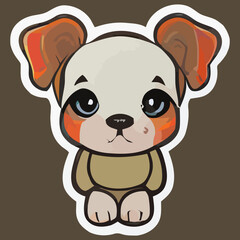 illustration Vector graphic of cute puppy isolated good for icon, mascot, print, design element or customize your design