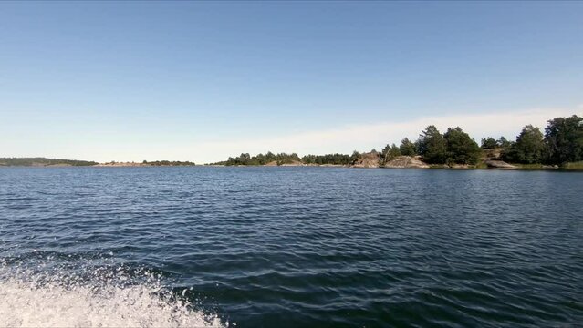Out on the sea in the summer, V&auml;stervik &Ouml;stersj&ouml;n Sweden Camping tripp