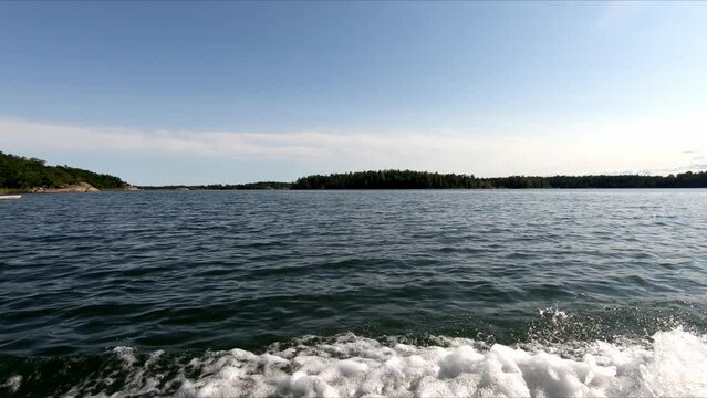 Out on the sea in the summer, V&auml;stervik &Ouml;stersj&ouml;n Sweden Camping tripp