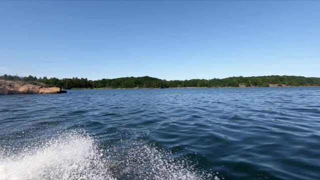 Out on the sea in the summer, V&auml;stervik &Ouml;stersj&ouml;n Sweden Camping tripp