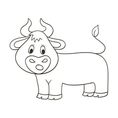 Coloring Illustration in hand drawn style. Children's drawings for your design