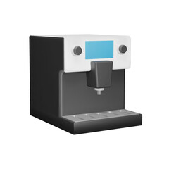 Coffee machine 3d icon.. Appliances for the kitchen. Isolated object on transparent background