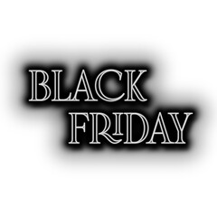 Black Neon Black Friday Sign. Design Element. 