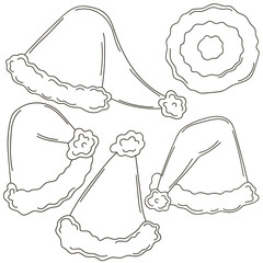 Coloring Christmas illustration with gnomes