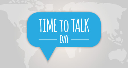 Time To Talk Day Background Banner Illustration
