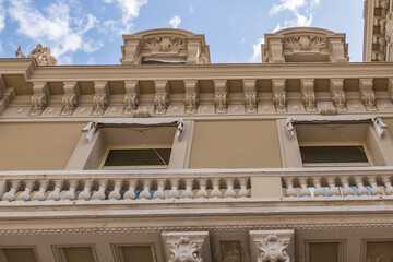 Architectural detail of Monte Carlo Casino (architect Charles Garnier, 1865) - gambling and...