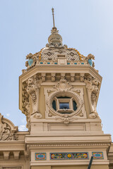Architectural detail of Monte Carlo Casino (architect Charles Garnier, 1865) - gambling and...