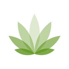 Simple icon of Cannabis Leaf Silhouette Indica marijuana