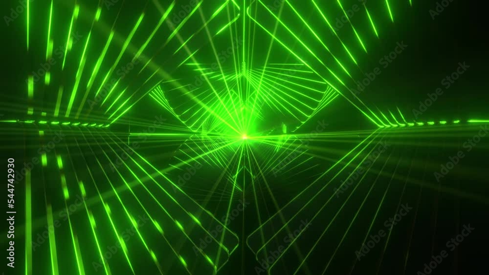 Wall mural This stock motion graphic  video of 4k Colored Abstract Glossy Tunnel with gentle overlapping curves on seamless loops.