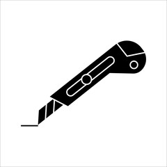 Cutter Knife Icon Vector Illustration, on white background.