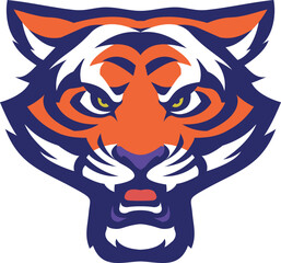 Tiger head mascot illustration design