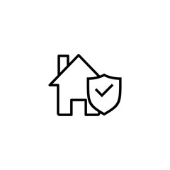 home insurance icon vector illustration. home protection sign and symbol