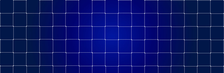 Net texture pattern on blue gradient background. Net texture pattern for backdrop and wallpaper. Realistic net pattern with white squares. Geometric background, vector illustration
