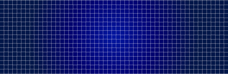 Fototapeta na wymiar Net texture pattern on blue gradient background. Net texture pattern for backdrop and wallpaper. Realistic net pattern with white squares. Geometric background, vector illustration