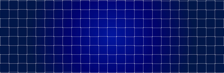 Net texture pattern on blue gradient background. Net texture pattern for backdrop and wallpaper. Realistic net pattern with white squares. Geometric background, vector illustration