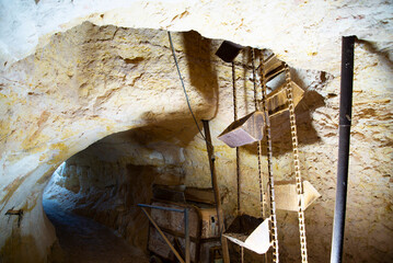Old Mining Shaft with Scoop Lift
