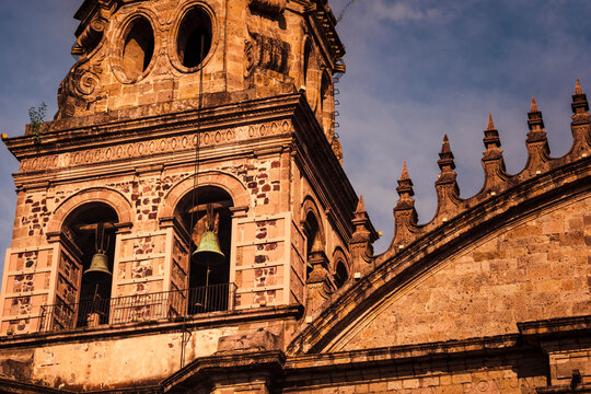Sintaxis of the bell tower of the Central Cathedral of Guadalajara Jalisco, Mexico.