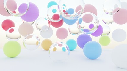 visualisation some objects like bubbles, spheres, jelly fish