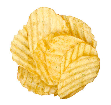 potato chips isolated