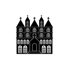 church icon, church vector sign symbol