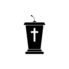 pulpit icon, pulpit vector sign symbol
