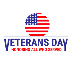 Veterans Day. Respect all those on duty. National American holiday event. November 11. Eps10 Vector