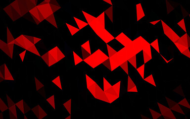 Naklejka premium Light Red vector triangle mosaic texture.