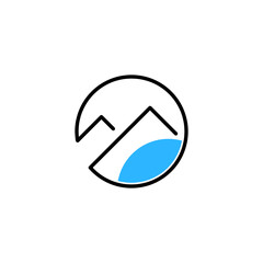 Mountain logo design template vector illustration.